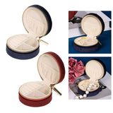 Round Jewelry Box Organizer for Earrings Necklaces Bracelets