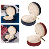 Round Jewelry Box Organizer for Earrings Necklaces Bracelets