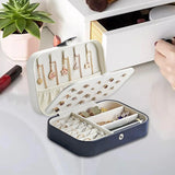 Velvet Lined Jewelry Box Organizer Double Layer for Rings Watches