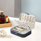 Velvet Lined Jewelry Box Organizer Double Layer for Rings Watches
