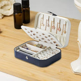 Velvet Lined Jewelry Box Organizer Double Layer for Rings Watches