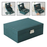 Velvet Jewelry Box Organizer with 4 Hangers