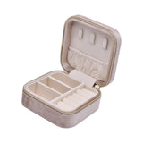 Jewelry Box Organizer Zipper Gift Jewelry Case Two Layer