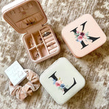 Personalized Travel Jewelry Case with Name - Bridesmaid Gift