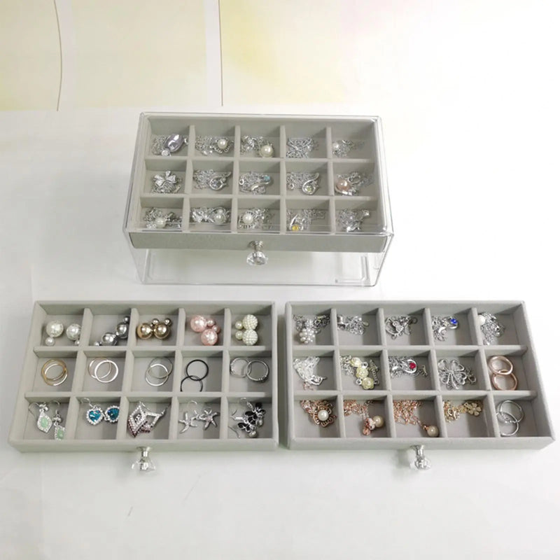 Portable Jewelry Box Earring Display Case for Women Girls