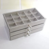 Portable Jewelry Box with 3 Drawers 3 Layers