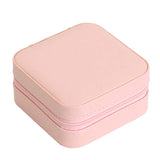 Portable Jewelry Box Earring Holder Zipper Travel Case