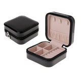 Portable Jewelry Box Storage Organizer Zipper Women Display Travel Case