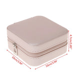 Portable Jewelry Box Zipper Storage Organizer Women Travel Case