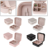 Portable Jewelry Box Storage Organizer Zipper Women Display Travel Case