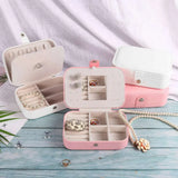 Portable Jewelry Storage Box Earring Holder Organizer Travel Case