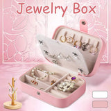 Portable Jewelry Storage Box Earring Holder Organizer Travel Case