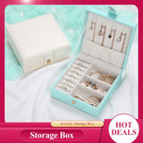 Earring Ring Necklace Holder Display Box Storage Case Jewelry Organizer