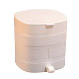 Rotating Jewelry Box Earrings Rings Storage Case