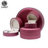 Semicircular Jewelry Box Brushed Pu Leather Display