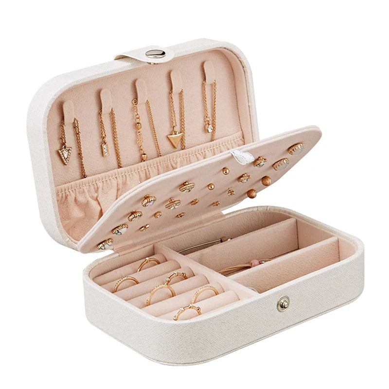 Small Portable Jewelry Box Mini Organizer for Women