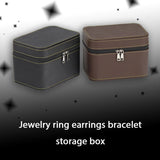 Jewelry Box Storage Case Display Stand PU Leather Space Saving