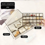 Transparent Jewelry Box Storage Case Earrings Necklace Display Organizer