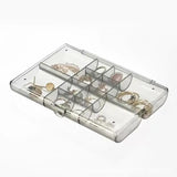 Transparent Jewelry Box Storage Case Earrings Necklace Display Organizer