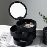 Travel Jewelry Box Leather Storage Organizer Earring Holder Portable
