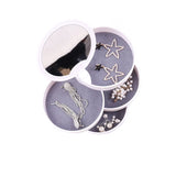 Travel Jewelry Box Leather Storage Organizer Earring Holder Portable