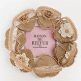 Burlap Flower Basket Ring Box Romantic Wedding Ring Storage