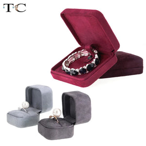 Velvet Jewelry Box for Rings Earrings Necklaces