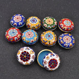 Vintage Floral Enamel Cloisonne Jewelry Box Small Ring Earrings Storage
