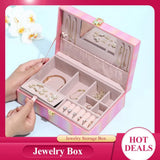 Multi-function Jewelry Box with Mirror Large Space Storage