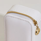 Leather Jewelry Box Organizer Travel Case Earrings Rings Makeup Necklace Pouch