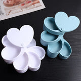 Heart Jewelry Box Wedding Ring Earrings Holder Case
