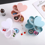 Heart Jewelry Box Wedding Ring Earrings Holder Case