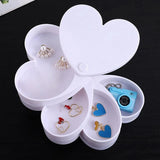 Heart Jewelry Box Wedding Ring Earrings Holder Case