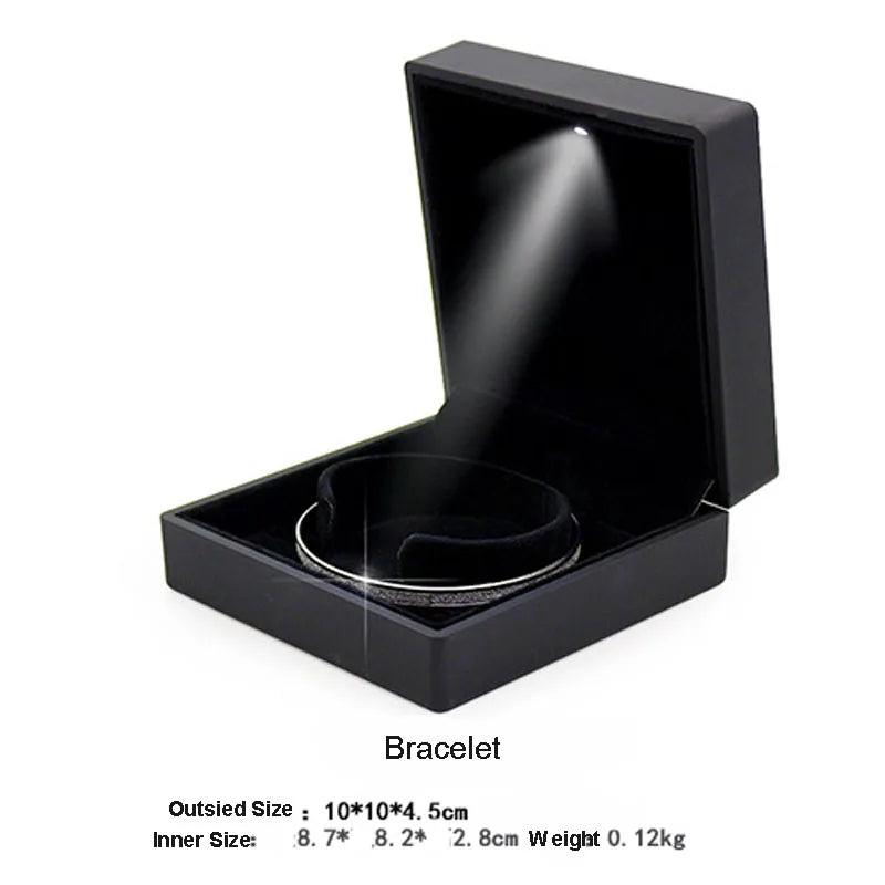 LED Jewelry Box for Ring Necklace Display Gift Boxes