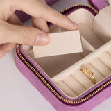 Flannel Jewelry Organizer Box with Zipper - Joyero