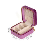 Flannel Jewelry Organizer Box with Zipper - Joyero