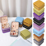 Women's Jewelry Box Organizer Travel Case Leather Necklace Ring Display