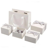 High Paper Jewelry Box Necklace Ring Boxes with Ribbon