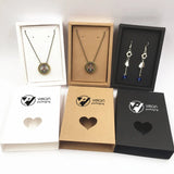 High Paper Jewelry Box Necklace Ring Boxes with Ribbon