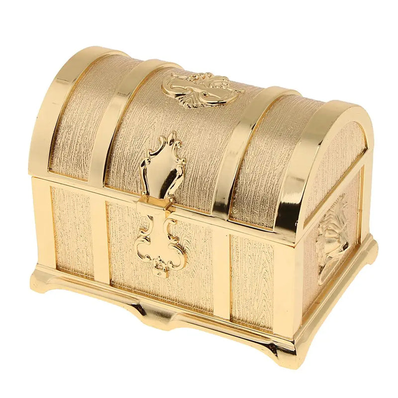 Golden Jewelry Display Case Storage Box