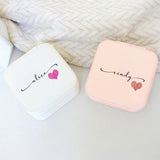 Personalized Travel Jewelry Box for Her - Mother's Birthday Holiday Gift