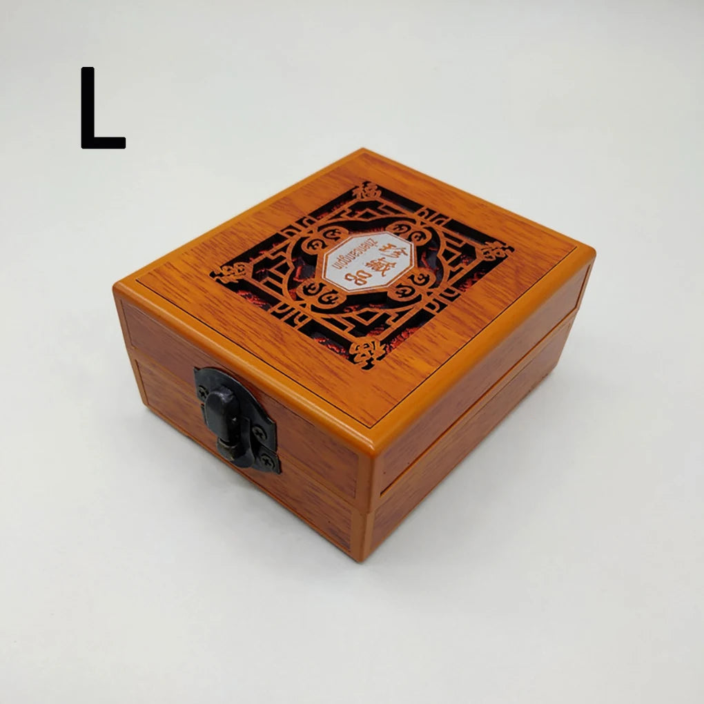 Vintage Style Wood Jewelry Box Portable Case Travel Container