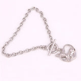Chihuahua Shape Bangle & Heart Pattern Bracelet Dog Lover
