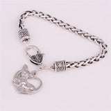 Chihuahua Shape Bangle & Heart Pattern Bracelet Dog Lover