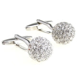 Crystal Ball Cuff link Buttons High Shirt Cufflinks for Men