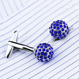 Crystal Ball Cuff link Buttons High Shirt Cufflinks for Men