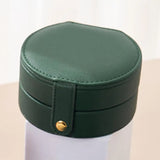 Vintage Style Jewelry Case Faux Leather Necklaces Earrings Rings Holder