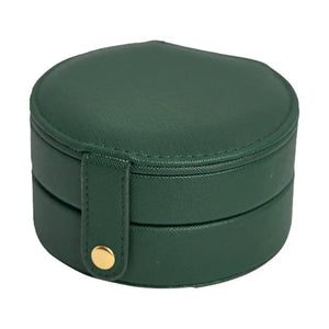 Vintage Style Jewelry Case Faux Leather Necklaces Earrings Rings Holder