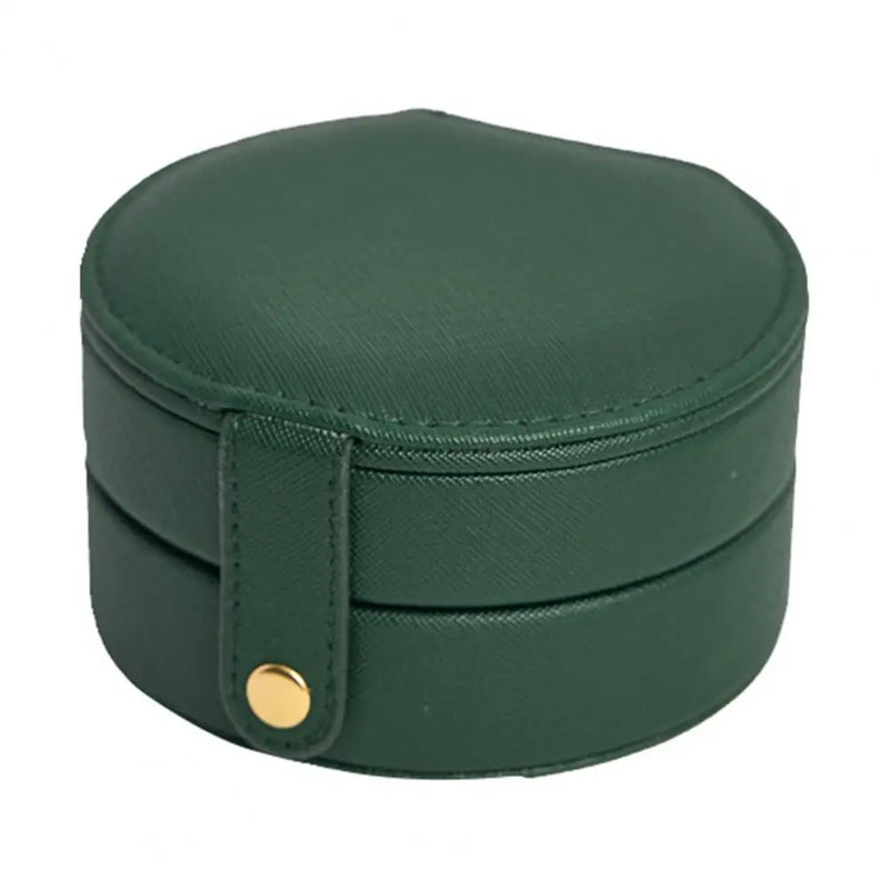 Vintage Style Jewelry Case Faux Leather Necklaces Earrings Rings Holder