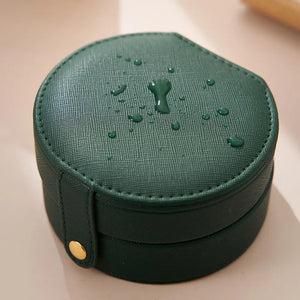 Vintage Style Jewelry Case Faux Leather Necklaces Earrings Rings Holder